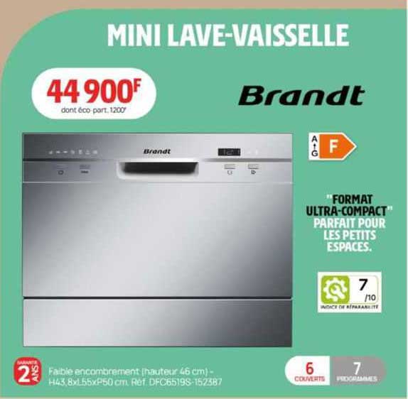 mini lave-vaisselle brandt