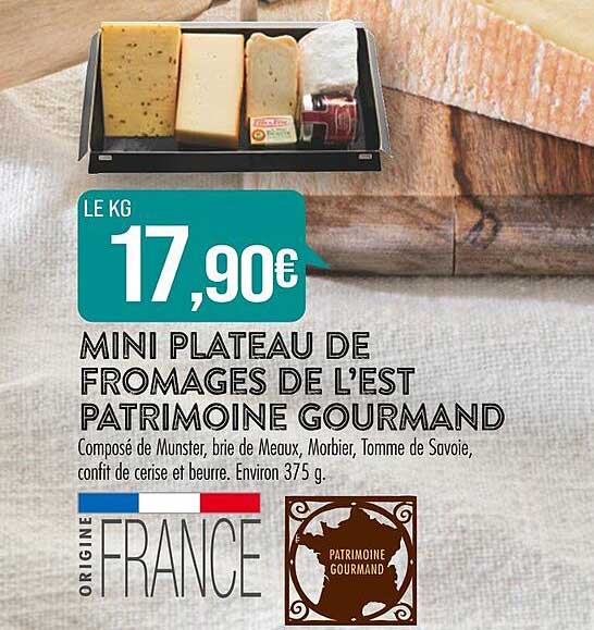 mini plateau de fromages de l'est patrimoine gourmand