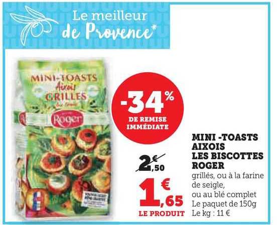 mini-toasts aixois les biscottes roger