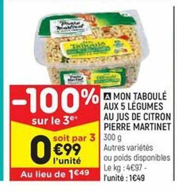 mon taboulé aux 5 légumes au jus de citron pierre martinet