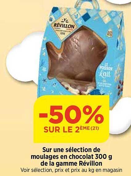 moulages en chocolat 300 g de la gamme révillon