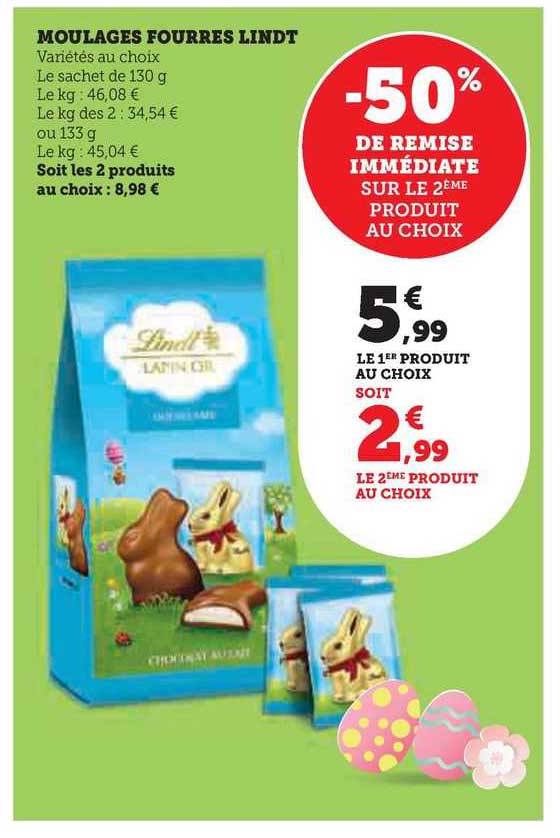 moulages fourrés lindt