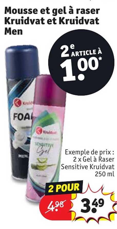 mousse et gel à raser kruidvat et kruidvat men