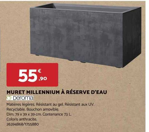 muret millennium  à réserve d'eau