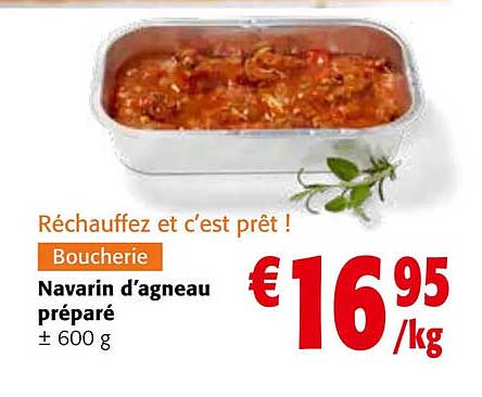 navarin d'agneau préparé