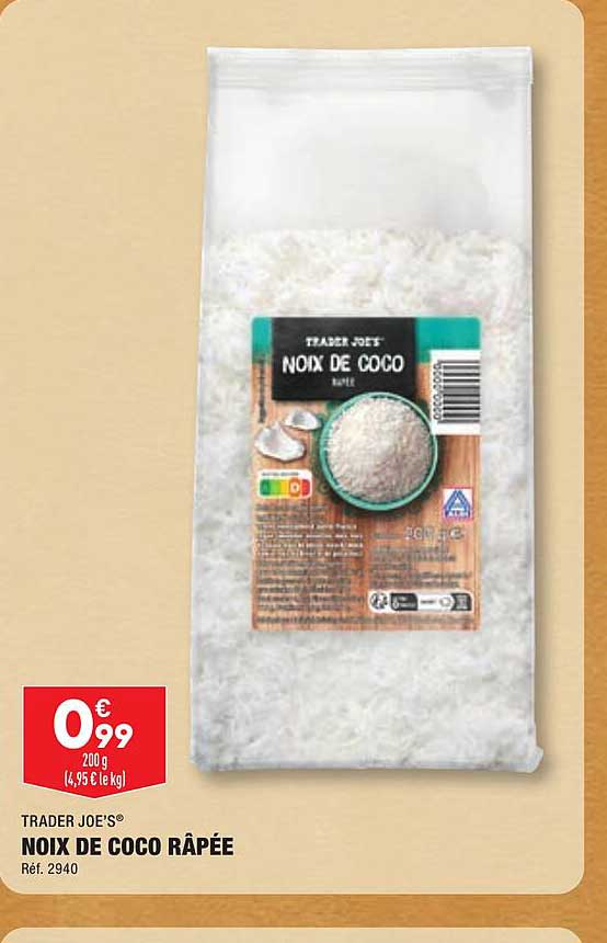 noix de coco râpée trader joe's