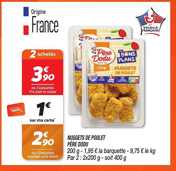 nuggets de poulet père dodu