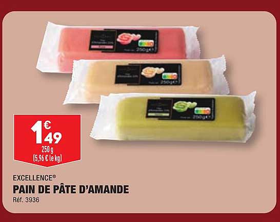 pain de pâte d'amande excellence