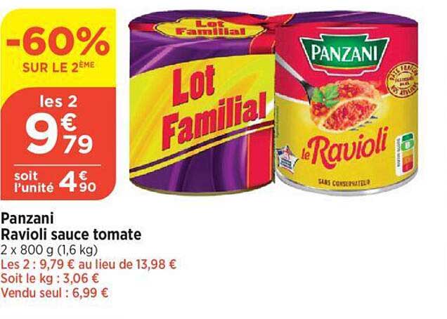 Panzani Ravioli Sauce Tomate