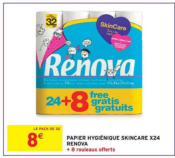 Papier Hygiénique Skincare X24 Renova