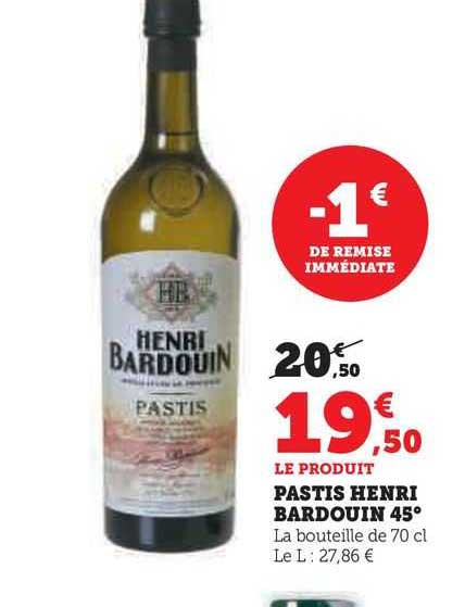 pastis henri bardouin 45°