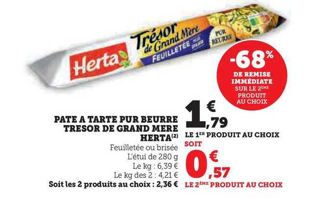 pâte à tarte pur beurre trésor de grand mère herta