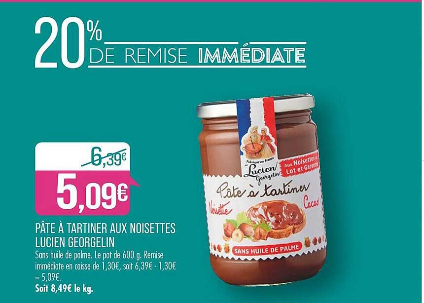 pâte à tartiner aux noisettes lucien georgelin