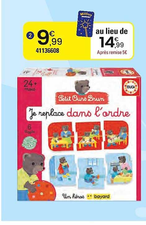 petit ours brun je replace dans l'ordre 41136608
