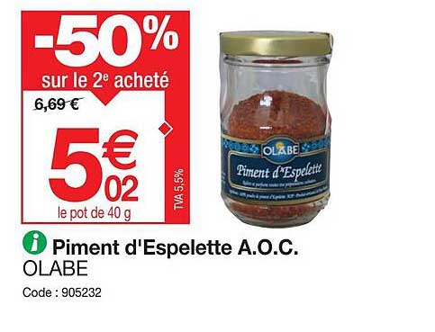 piment d'espelette a.o.c. olabe