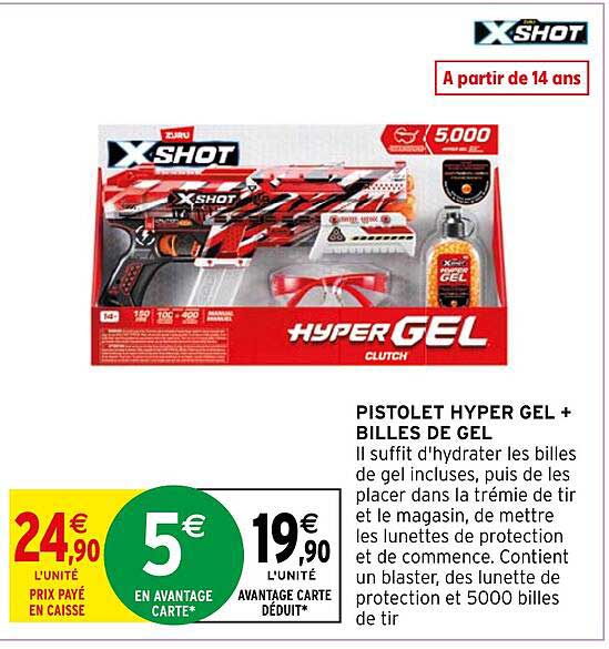 pistolet hyper gel + billes de gel xshot