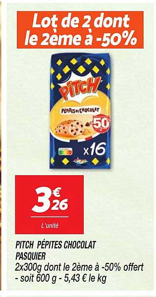 Pitch Pépites Chocolat Pasquier