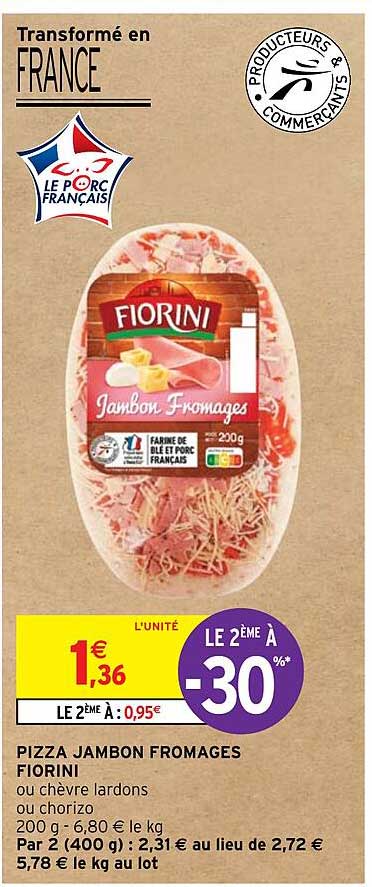 Pizza Jambon Fromages Fiorini