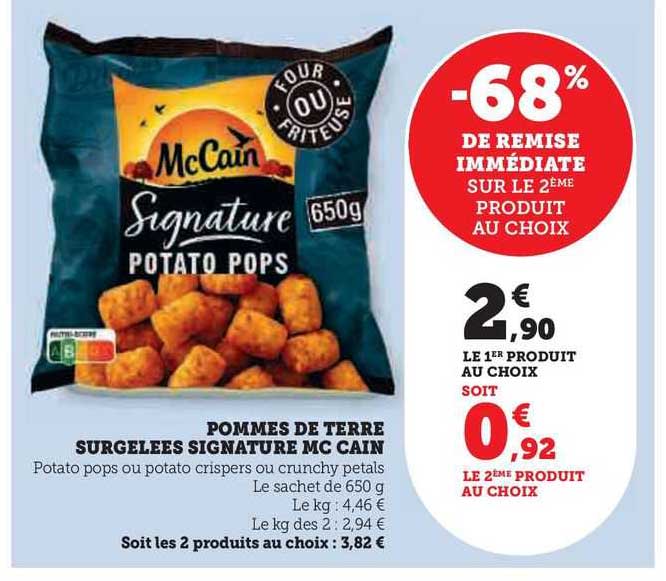 pommes de terre surgelées signature mc cain