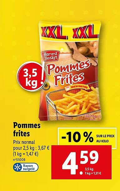 pommes frites harvest basket