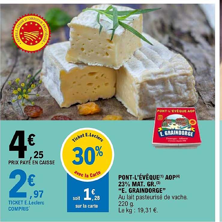 pont-l'évêque aop 23% mat.gr. "e. graindorge"