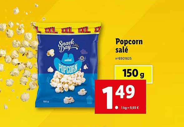 popcorn salé snack day