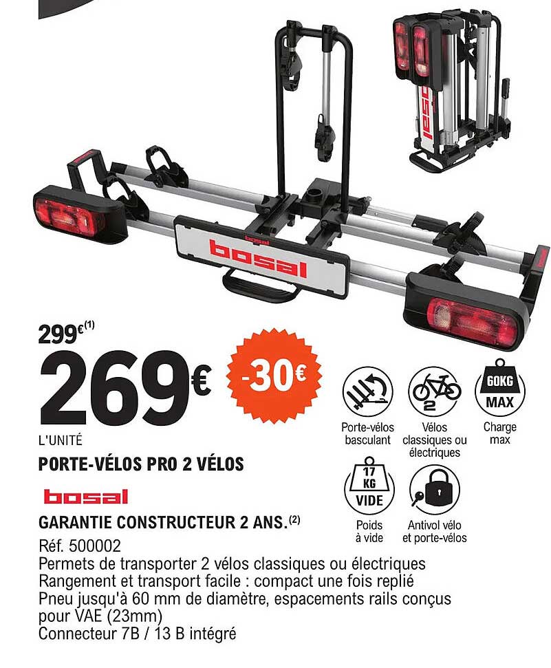 porte-vélos pro 2 vélos bosal