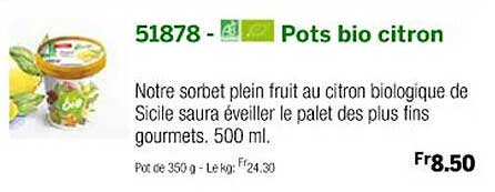 pots bio citron