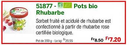 pots bio rhubarbe