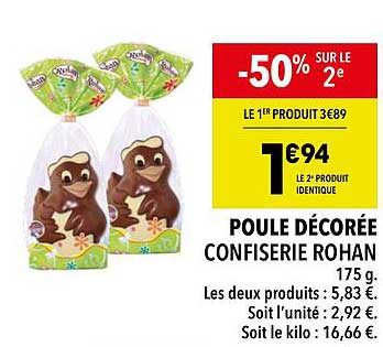 poule décorée confiserie rohan