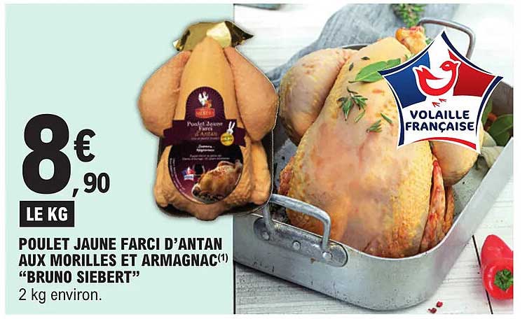 poulet jaune farci d'antan aux morilles et armagnac "bruno siebert"