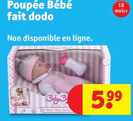 poupée bébé fait dodo