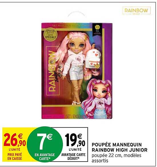 poupée mannequin rainbow high junior