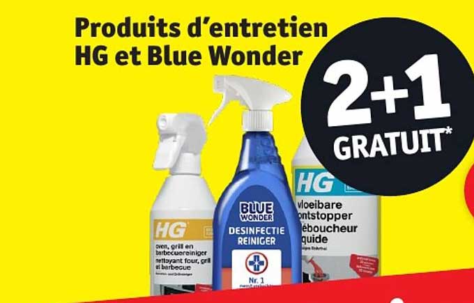 produits d'entretien hg et blue wonder