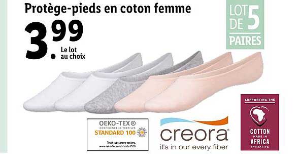 protège-pieds en coton femme