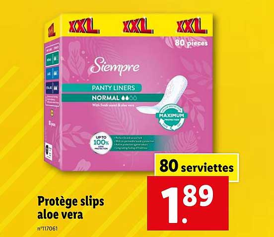 Protège Slips Aloe Vera Siempre