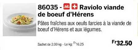 Raviolo Viande De Bœuf D'hérens