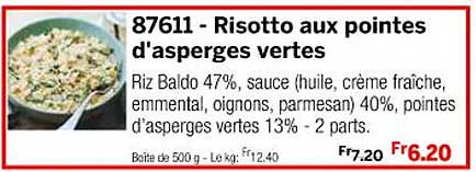 risotto aux pointes d'asperge vertes