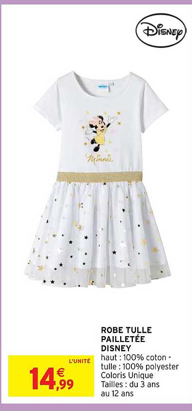 robe tulle pailletée disney
