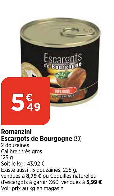 romanzini escargots de bourgogne