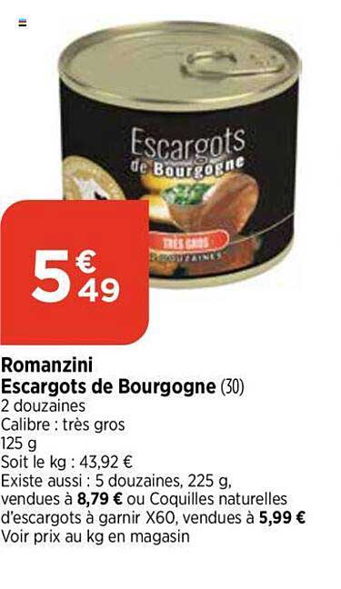 romanzini escargots de bourgogne