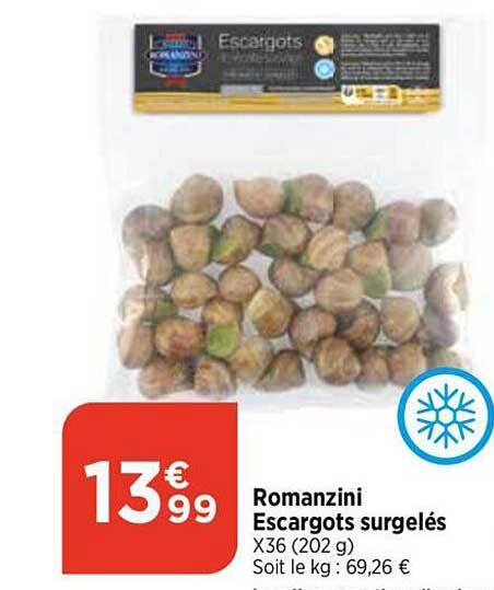 romanzini escargots surgelés