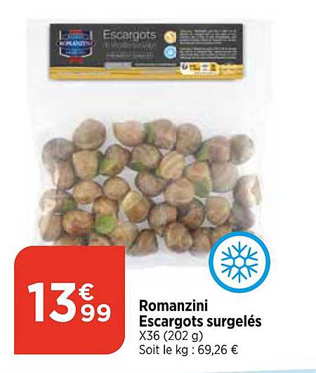 romanzini escargots surgelés