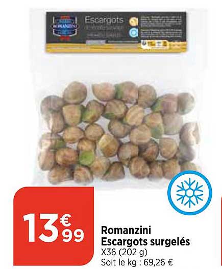 romanzini escargots surgelés