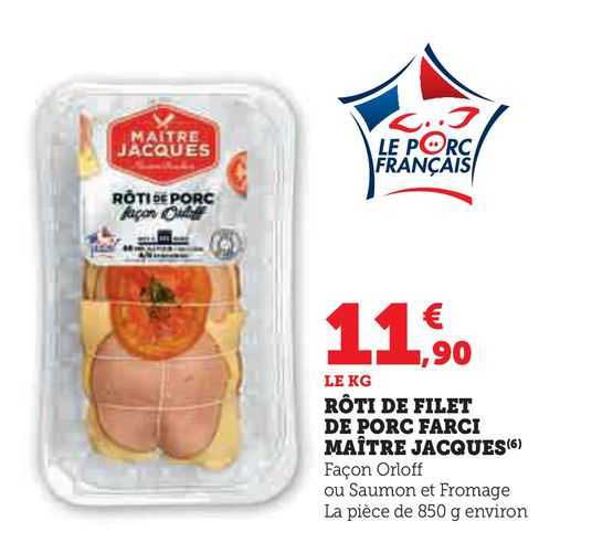 rôti de filet de porc farci maître jacques