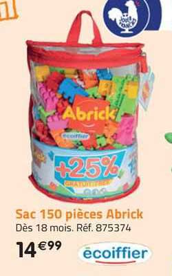 sac 150 pièces abrick écoiffier