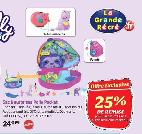 sac à surprises polly pocket mattel