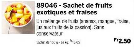 Sachet De Fruits Exotiques Et Fraises