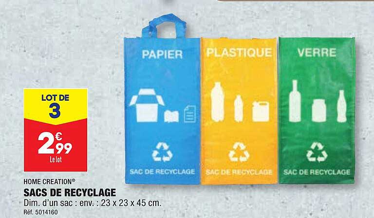 sacs de recyclage home creation