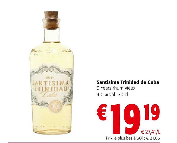 santisima trinidad de cuba 3 years rhum vieux